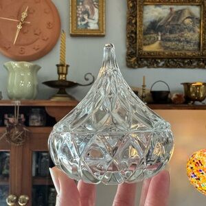 Vintage Crystal Godinger Hershey Kiss Trinket Dish